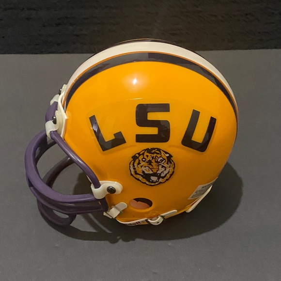 LSU Yellow and Purple Mini Helmet - Picture 3 of 5